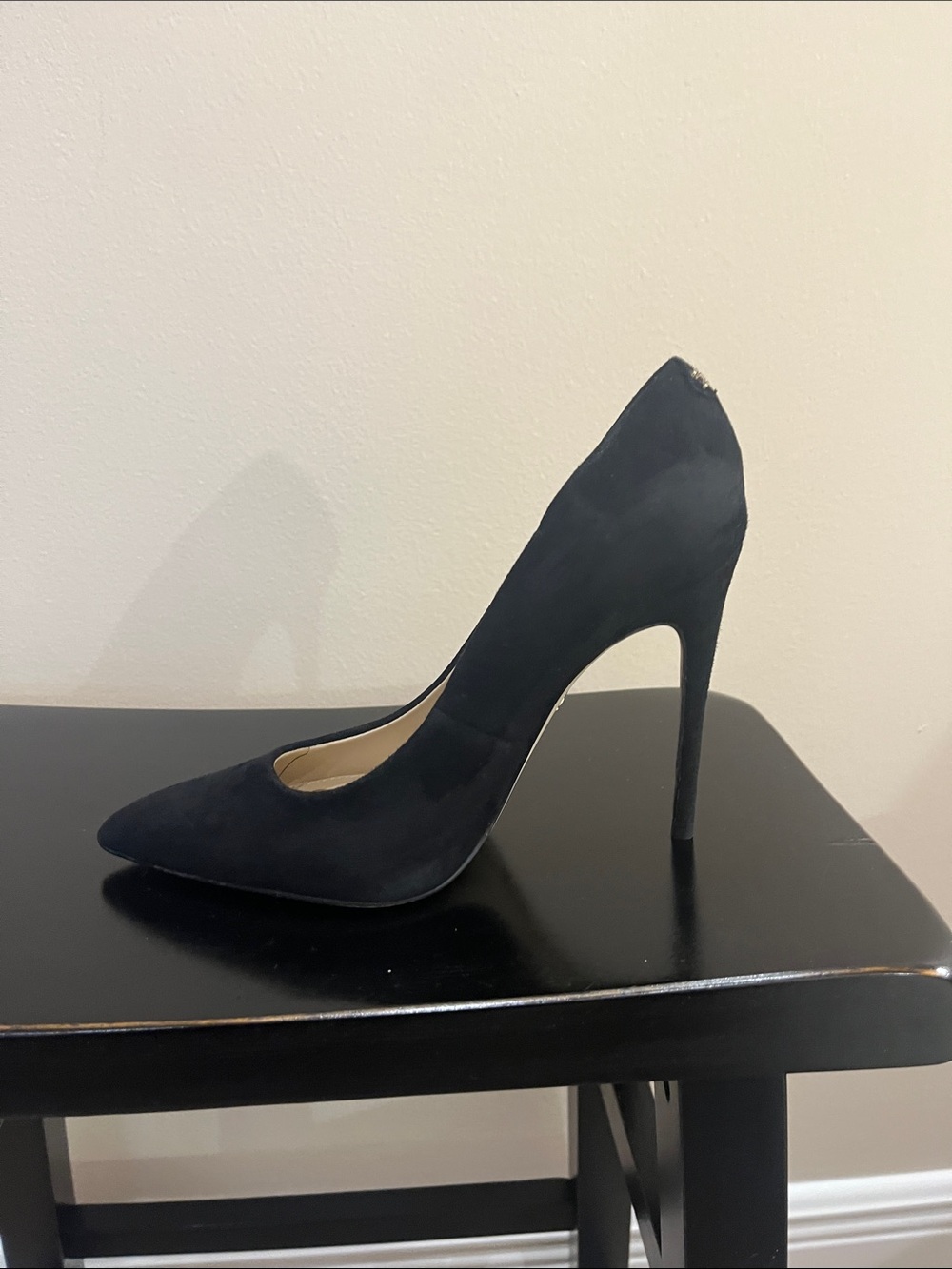 Sam Edelman Danna Classic Black Suede Pointed-Toe Stiletto Pumps - Picture 2 of 12